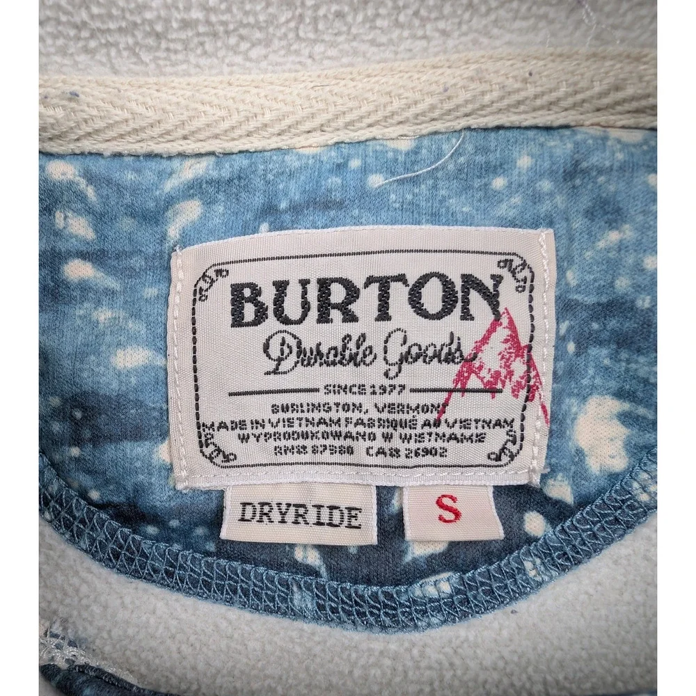 Burton Heron Pullover Hoodie Girls Small Drip Dye Dryride Outdoors Hiking Fleece
